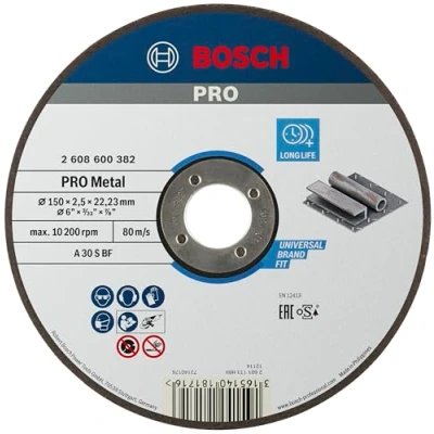 Imagen de Bosch 2 608 600 382 Disco de corte recto Expert for Metal A 30 S BF, 150 mm, 2,5 mm (pack 1)