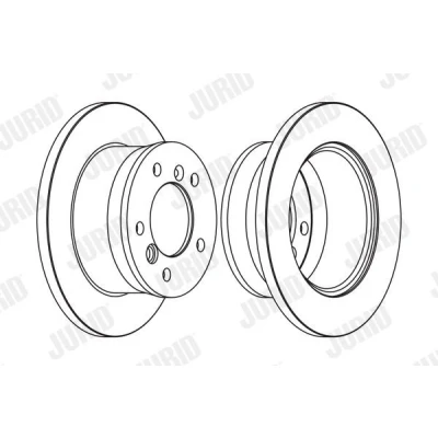 Imagen de JURID 567761J Disco de freno 272 16 5 112 macizo aceitado sin tornillos MERCEDES BENZ: Sprinter 3 T Furgón, 2 Furgón