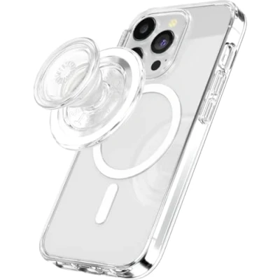Imagen de PopSockets: PopGrip para MagSafe Soporte y Agarre Teléfonos Móviles Carcasas con un Top Intercambiable Anillo Adaptador Incluido Clear