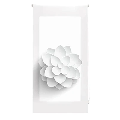 Imagen de Blindecor Flores Estor Enrollable Translúcido con Estampado Impresión Digital Modelo Rose 90 x 180 cm (ancho por alto) Tamaño de la Tela 87 175 Estores para Ventanas