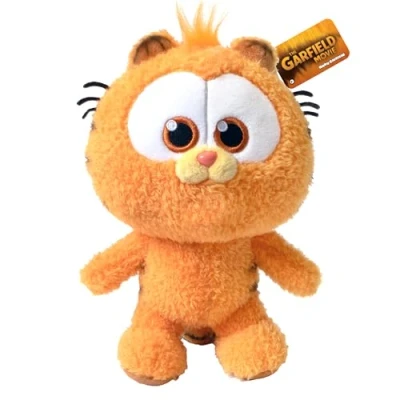 Imagen de ANIMAGIC Peluche Baby Garfield Gato Muy Suave en Versión Bebé para Niños y Niñas Fans del Famoso Dormilón Héroe de Cómics Idea Regalo Cumpleaños, Navidad Desde 2 años
