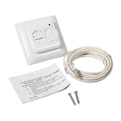 Imagen de Joyzan Termostato Calefacción Piso, Cuarto 220V Mecánico Manual Aire Acondicionado Interruptor Controlador Temperatura Sensor Suelo Radiante Habitación Electrico Sonda Ambiente Mecanico Calefaccion