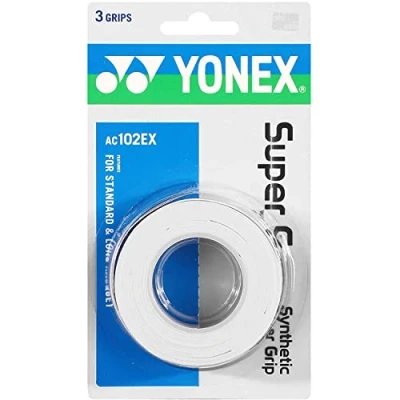 Imagen de Yonex Overgrip Super Grap 3er Mango de Raqueta Tenis, Color Blanco, Talla Standard