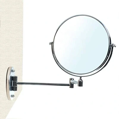 Imagen de HIMRY® Cosmética Espejo, Espejos para baño, Espejo de Mesa, 8 Pulgadas, 360 rotación, 17,5 cm Espejos, con Cara Doble: Estándar + 5 aumentos. KXD 3107 5x