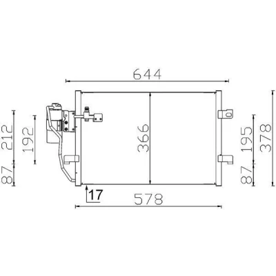 Imagen de MAHLE ORIGINAL AC 351 000S Condensador con secador, junta anular 10, 15 10,1, 7,65 535 MERCEDES BENZ: Clase A