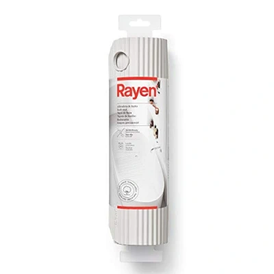 Imagen de Rayen Alfombra para Baño Alfombrilla Rectangular Ducha o Bañera Máxima Caucho Natural Antideslizante Sujección con Ventosas de Alta Resistencia 86x33 cm Blanco