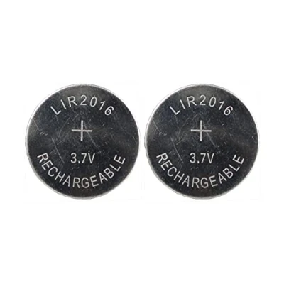 Imagen de Girafus LIR2016 pilas recargables (2 de botón LIR2016, 3,7 V, 20 mAh, sustituye a CR2016, para placa base, calculadoras, ordenadores bicicleta, generador Tan x LIR2016)