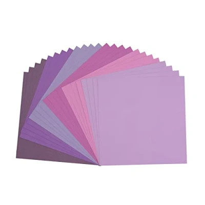 Imagen de Florence Vaessen Creative Scrapbook Paper, Purple, 12 x Inch, 24 Sheets, 216 g