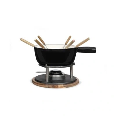 Imagen de Livoo MEN426N Servicio de Fondue tradición, Hierro Fundido esmaltado, Negro