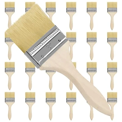 Imagen de Kurtzy Set de Brochas Reutilizables (24 Piezas) 20 cm Longitud y 7,62 Anchura Juego para Pintura, Silicona, Gesso, Tintar, Barnizar, Pegamentos