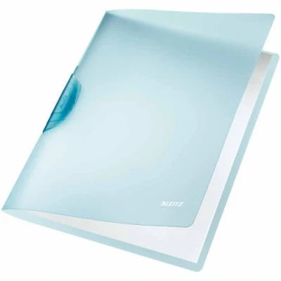 Imagen de LEITZ 41760130 Dossiers RAINBOW PP rígido clip plástico negro DIN A4 capacidad 30 hojas color azul claro