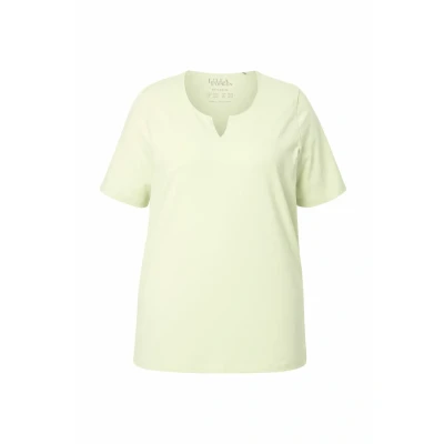 Imagen de Ulla Popken Ausschnitt Halbarm Camiseta básica, Mujer, Talla: 52/54, Pistachio