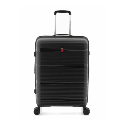 Imagen de GLADIATOR Maleta Mediana Polipropileno 60 CM, 4 Ruedas Dobles, Cierre TSA. Modelo Extensible (Negro)