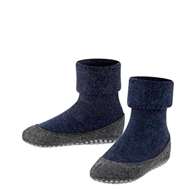Imagen de FALKE Cosyshoe K HP lana puños en la suela 1 par, Calcetines para casa Unisex niños, Azul (Dark Blue 6680), 37 38