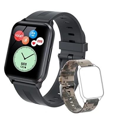 Imagen de SUPBRO Pulsera Actividad Inteligente Reloj de con monitorización Oxígeno en Sangre (SpO2) 24horas, Pantalla FullView 1.69&quot;, Análisis frecuencia Cardiaca