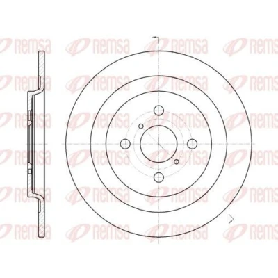 Imagen de REMSA 61173.00 Disco de freno Eje trasero 278, 278 9 4 macizo TOYOTA: Yaris II Hatchback, III Hatchback