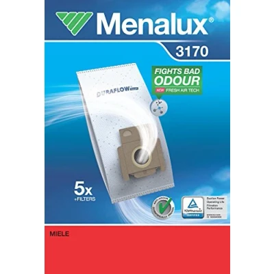 Imagen de Menalux 3170 Bolsas para aspiradoras Miele, Algodón, Blanco