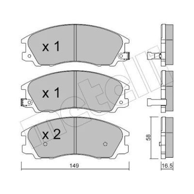 Imagen de Juego de pastillas METELLI 22 0506 0