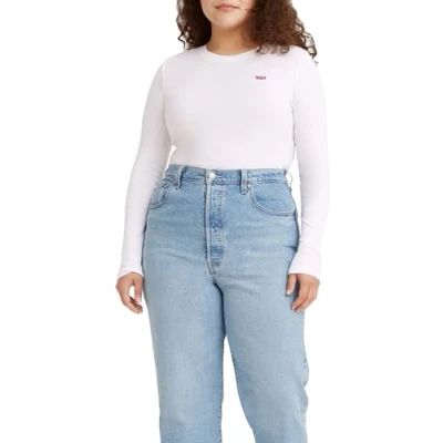 Imagen de Levi&#039;s Long sleeve Baby Tee, Camiseta Mujer, White +, M