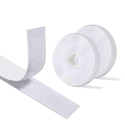 Imagen de Vinabo Auto Adhesivo Cinta de gancho Y Bucle 8 m X 20 mm, doble cara bucle, Fuerte Hook Loop Bandas Para Coser (Blanco)