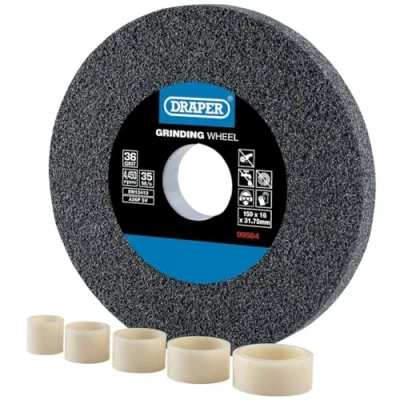 Imagen de Draper 99564 Rueda de pulido para banco óxido aluminio 36G (150 mm x 16 mm)