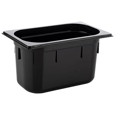 Imagen de APS 82074 GN 1/4 Depósito Gastronorm de policarbonato, dimensiones 264 x 162 mm/altura 150 mm/volumen 3,7 litros, color negro