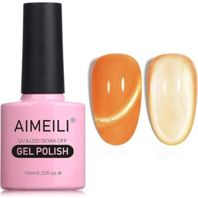 Imagen de AIMEILI 9D Ojo de Gato Esmaltes Semipermanentes para Uñas Sin crueldad Vegano Libre HEMA Magnético Soak Off UV LED Permanentes Esmalte 10ml，717