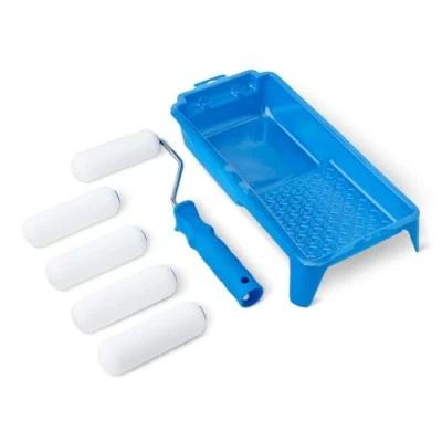 Imagen de Amazon Basics Kit de rodillos pintura espuma, rodillo 10 cm, paquete 8