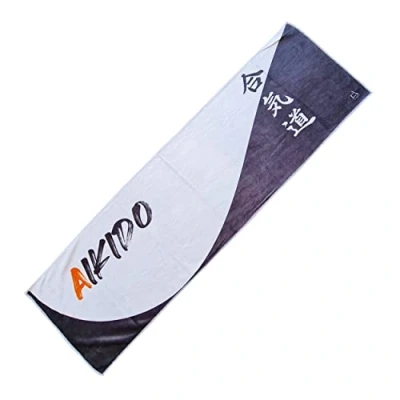 Imagen de TAO Toalla deportiva ligera de algodón y microfibra ultra absorbente para hombres mujeres (Aikido)