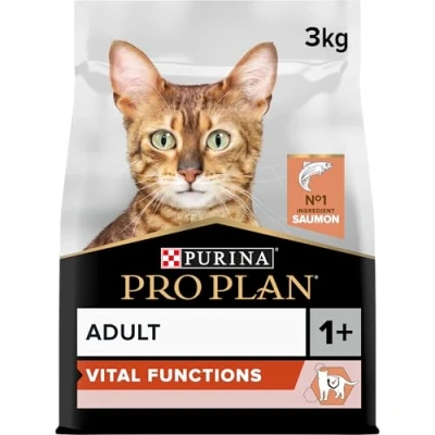 Imagen de PURINA PRO PLAN Adult 1+ Vital Functions Rico en salmón Croquetas Gato Bolsa de 3 kg