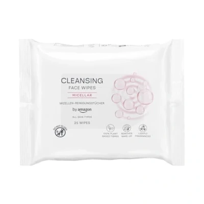 Imagen de by Amazon toallitas de limpieza facial con micelar, desmaquillante, perfumadas, 25