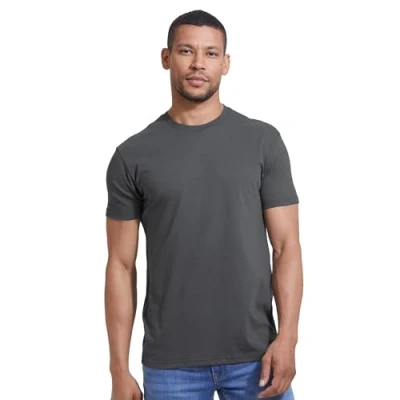 Imagen de True Classic Camiseta de Manga Corta con Cuello Redondo para Hombre, 1 Unidad Carbón, XL