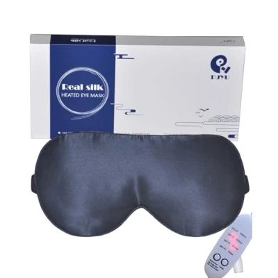 Imagen de Máscara de Ojos Calentada, PJYU Antifaz para Dormir secos, hinchados, Tratamiento Blefaritis, Aliviar la fatiga ocular, Orzuelo ojo MGD y síndrome del seco (Azul marino)