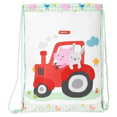 Imagen de Safta Saco Plano Junior Fácil Limpieza Preescolar Granja, 260x10x340 mm, Multicolor, Estándar (642292855)