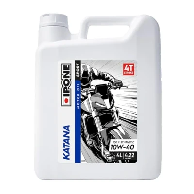 Imagen de IPONE Aceite Motor Moto 4 Tiempos 10W40 Full Power Katana Lubricante 100% Sintético con Ésteres Alto Rendimiento Cambio de Marcha más Fluido
