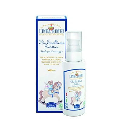 Imagen de Helan, Linea Bimbi Bio, Aceite Corporal Hidratante Bebé, Enriquecido con Aceites de Almendras Dulces, sin Siliconas ni Parabenos Bebés para Masajes, Vegetales 100 ml
