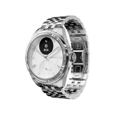 Imagen de Withings ScanWatch Nova Brilliant Reloj inteligente para mujer y hombre con ECG, SPO2, seguimiento de temperatura, sueño, salud respiratoria, ciclo menstrual, 30 días batería