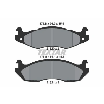 Imagen de TEXTAR 2182001 Juego de pastillas freno no preparado para indicador desgaste JEEP: Cherokee II, Wrangler I SUV, HUMMER: H1 SUV