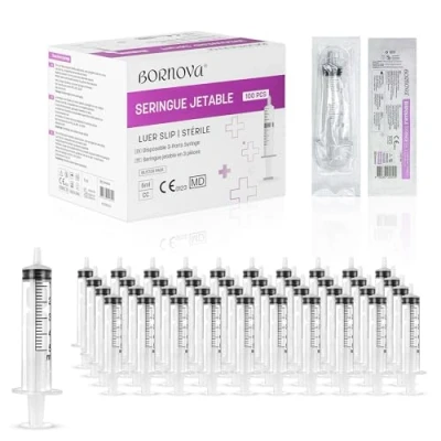 Imagen de BORNOVA Lote de 100 dispensadores líquidos plástico sin agj. 3 ml, 5 ml y 10 para laboratorios medición jardinería alimentación animal uso industrial. (5 / unidades)