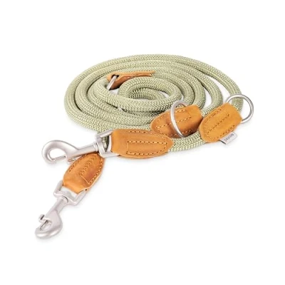 Imagen de Rudelkönig Correa Perro Emma 2,30m en Caqui adiestramiento Multifunctional Ajustable y Resistente