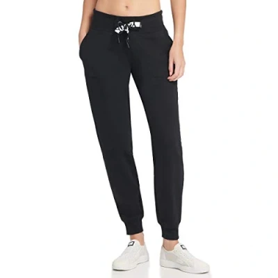 Imagen de DKNY Pantalones deportivos con cordón para mujer, Negro, M