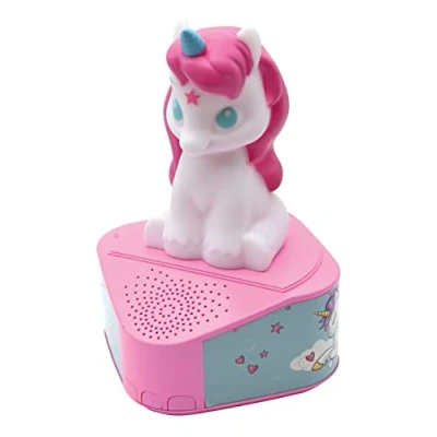 Imagen de Lexibook, Unicornio, Altavoz con figurita Luminosa, Bluetooth 5.0, Puerto USB/USB Tipo C, Rosa/Blanco, BTD80UNI