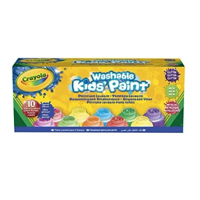 Imagen de CRAYOLA 10 Témperas Lavables Efectos Especiales: Purpurina, Neón y Metalizado, 59 ml cada uno, 54 2395