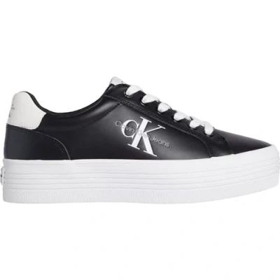 Imagen de Calvin Klein Jeans Flatform Laceup Zapatillas, Mujer, Talla: 40, Black/bright white Zapatos