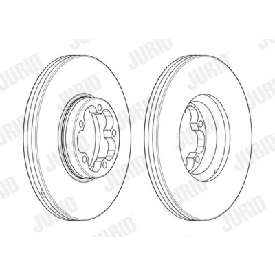 Imagen de JURID 563122J 1 Disco de freno 308 31 5 113,5 ventilado aceitado sin accesorios FORD: Transit V363 Furgón, Mk6 Furgón