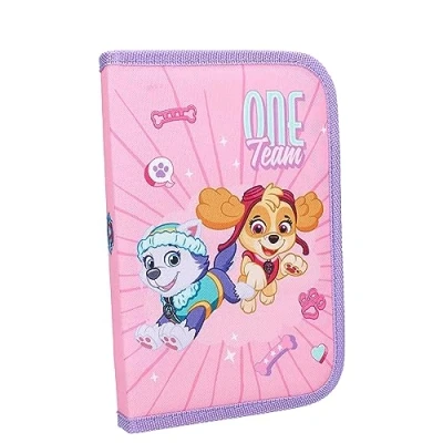 Imagen de Vadobag Estuche SKYE PAW Patrol con 2 compartimentos interiores juego de papelería lápices rotuladores para la escuela, Rosa,