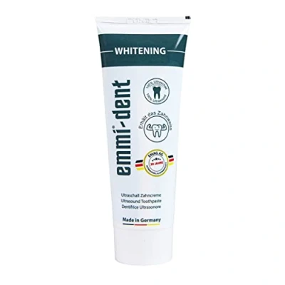 Imagen de emmi dent Pasta Dental Ultrasónica &quot;Blanqueadora&quot; I Blanqueadora Suave Ideal para Dientes y Encías Sensibles Vegana 1x 75 ml
