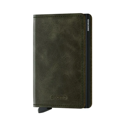Imagen de Secrid Slimwallet Vintage Olive Black Grabado gratuito