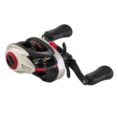 Imagen de Abu Garcia Low Profile Baitcast Reel, Carretes de Perfil bajo Revo STX, Pesca Depredadores, Pescador Agua Dulce, Perca, Lucio, Zander, Negro/Plata, 11+1 Rodamientos,