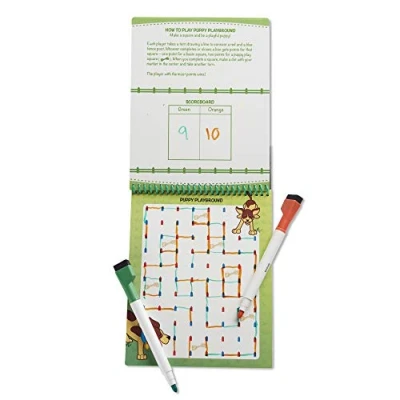 Imagen de Melissa &amp; Doug On the Go Cuaderno de actividades reutilizable y borrable juegos animales, para los viajes, con 2 rotuladores borrado en seco